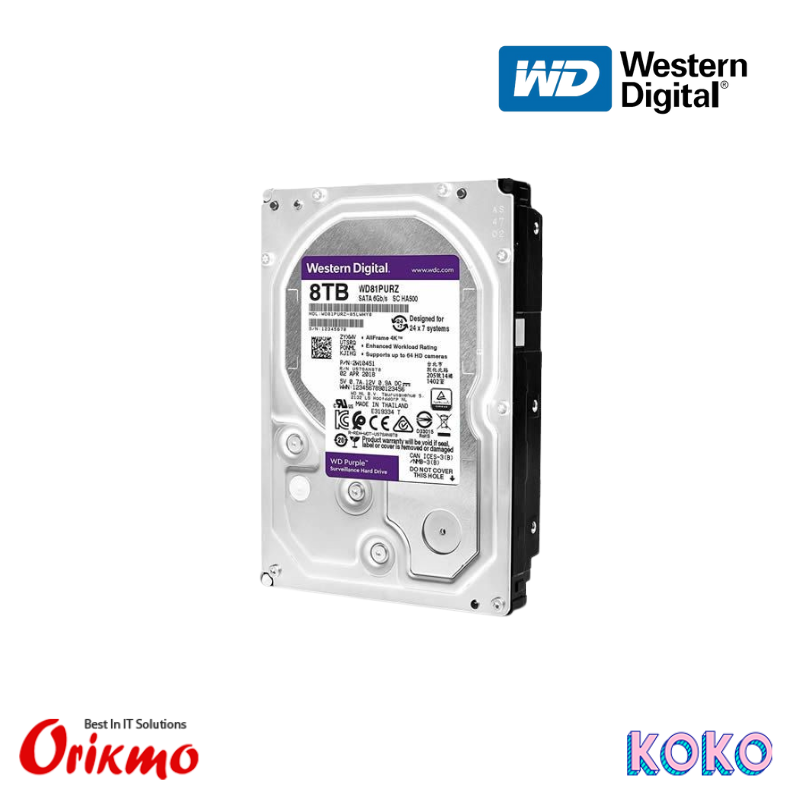 WD 8TB PURPLE SURVEILLANCE HARD DISK