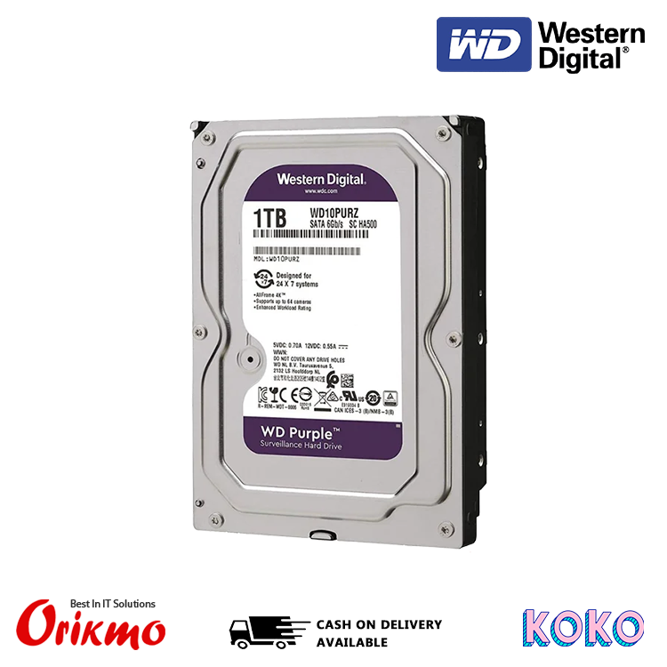 WD PURPLE 1TB SURVEILLANCE HARD DISK