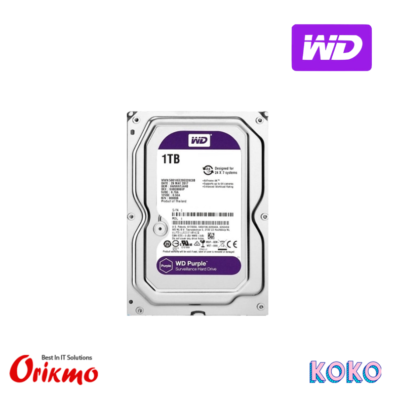 WD PURPLE 1TB SURVEILLANCE HARD DISK