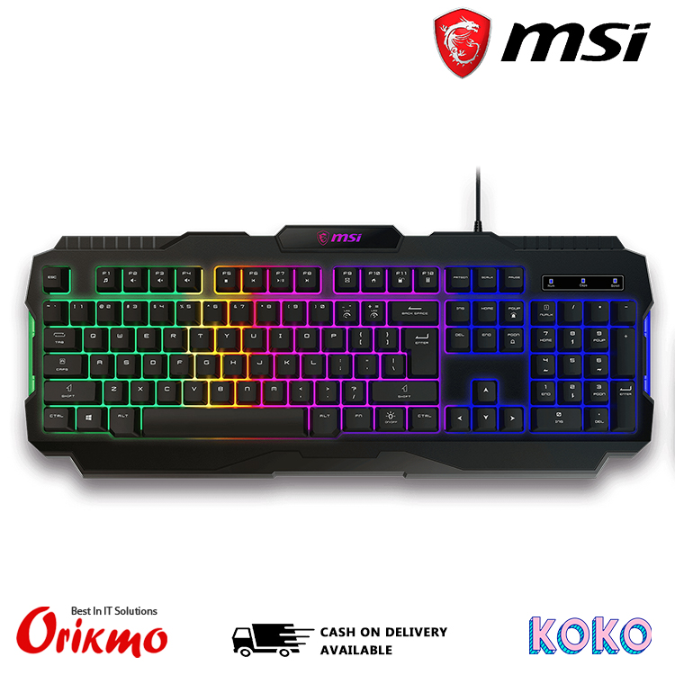 MSI FORGE GK100 RGB WIRED GAMING KEYBOARD S11-04US20J-HH9