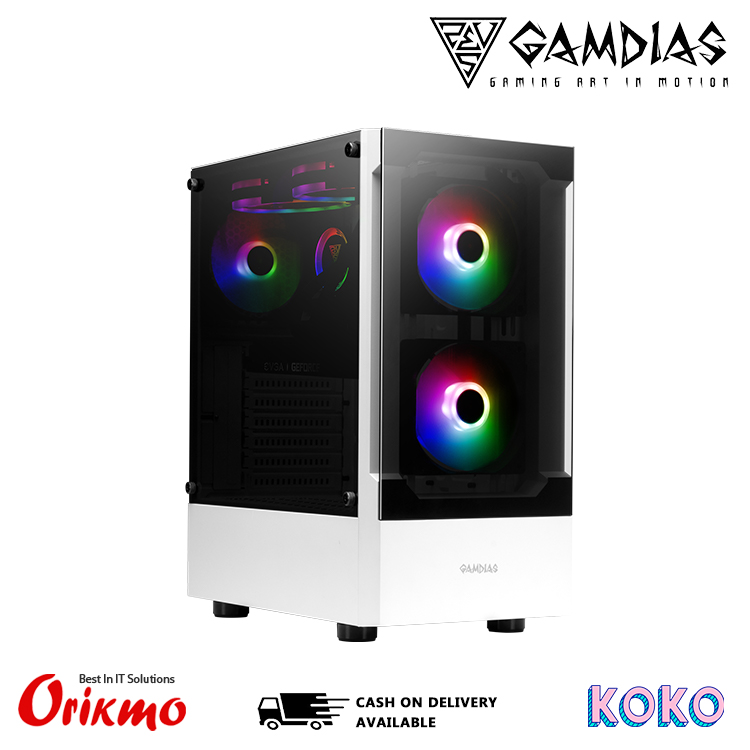 GAMDIAS TALOS E3 WH GAMING CASE 16332-32323-30000-G