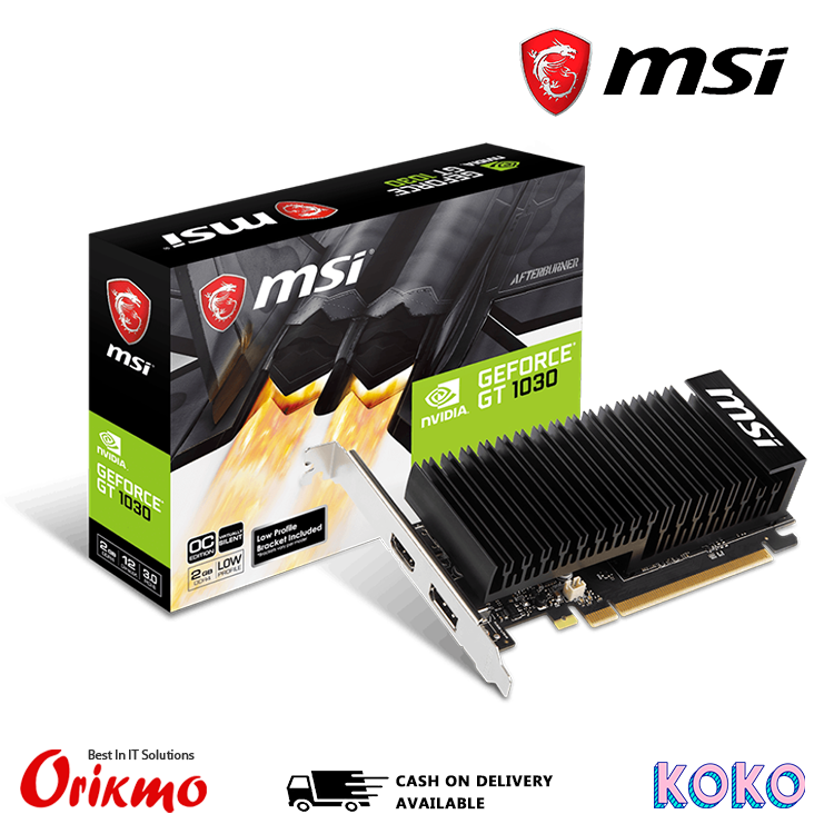 MSI REFURB GT 1030 2GHD4 LP OC GRAPHICS CARD 602-V809-1726S
