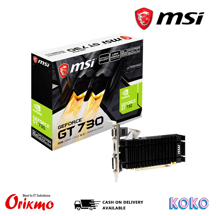 MSI REFURB GT730 N730 2GD3V2 GRAPHICS CARD 602-V809-779S