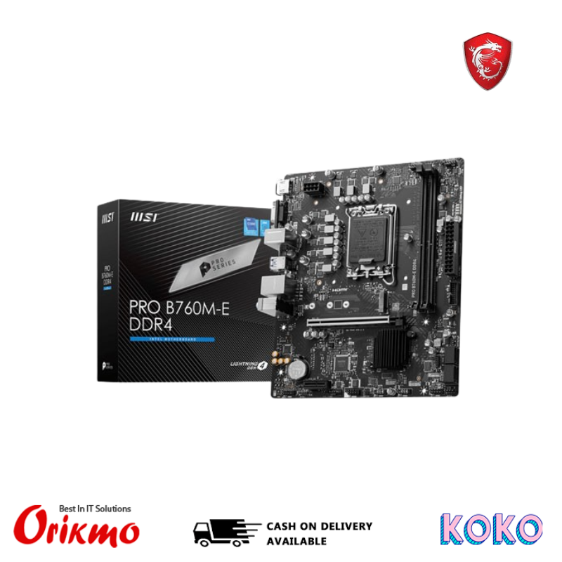 MSI PRO B760M E DDR4 MOTHERBOARD