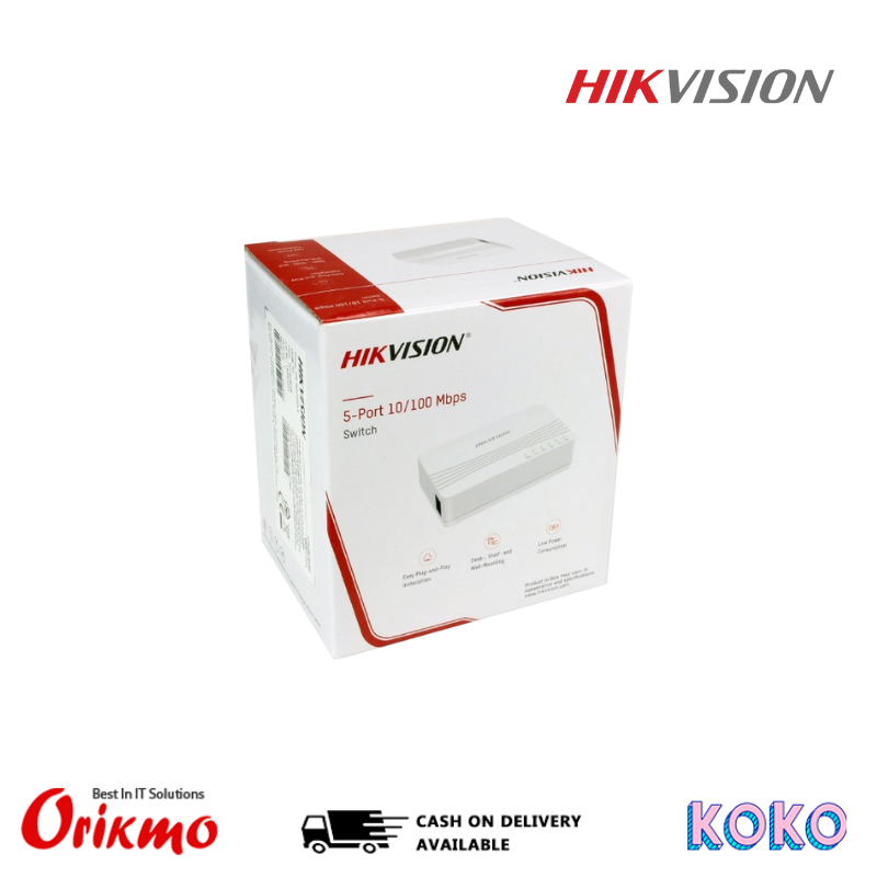 HIKVISION DS-3E0105D-O 5 PORT FAST ETHERNET SWITCH