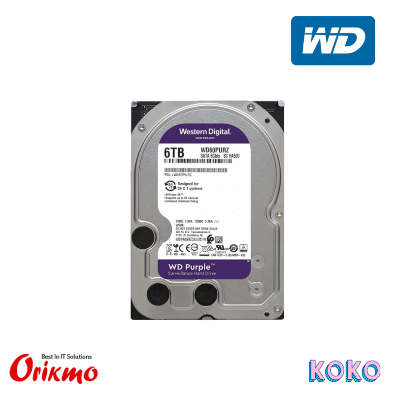 WD 6TB PURPLE SURVEILLANCE HARD DISK