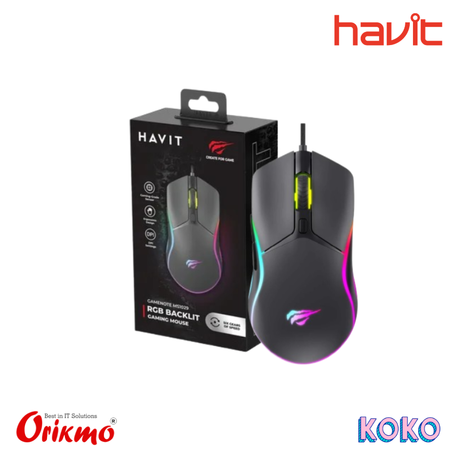 HAVIT GAMENOTE MS1029 RGB BACKLIT GAMING MOUSE