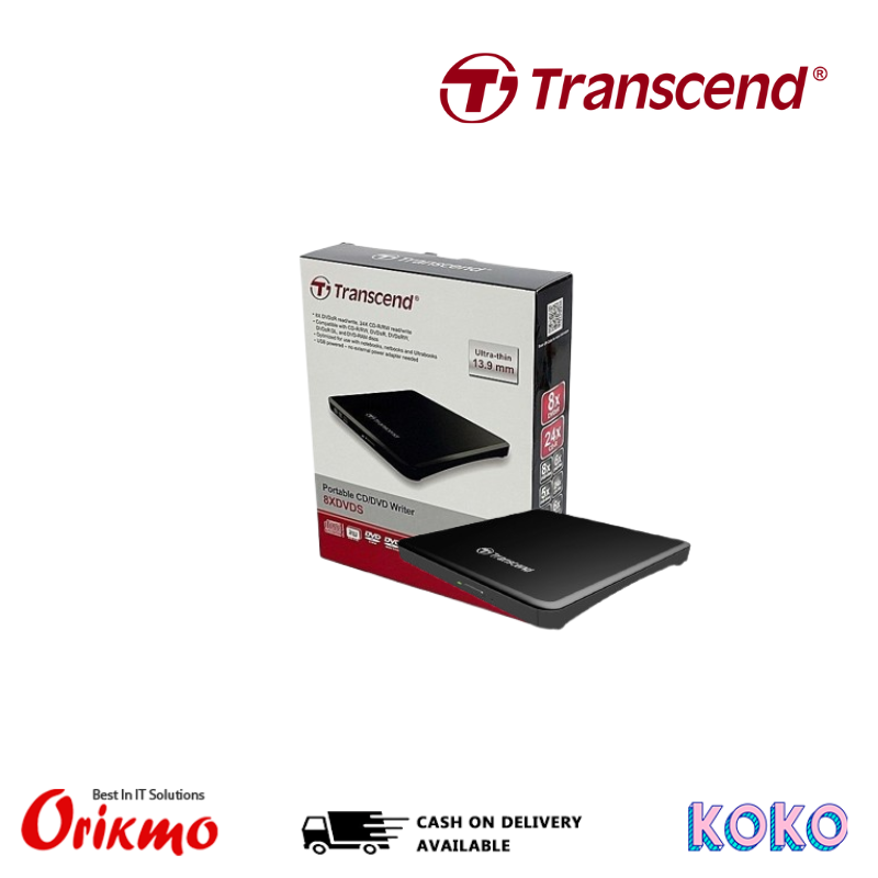 TRANSCEND 8KDVDS-K PORTABLE CD/DVD WRITER