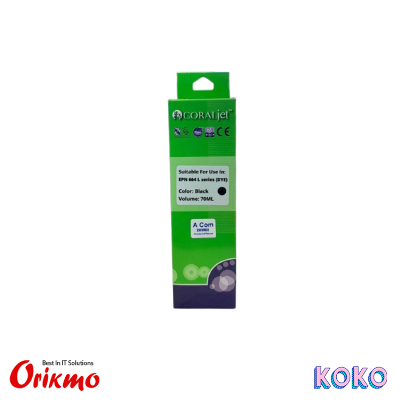 CORALJET EPSON 664 BLACK INK BOTTLE