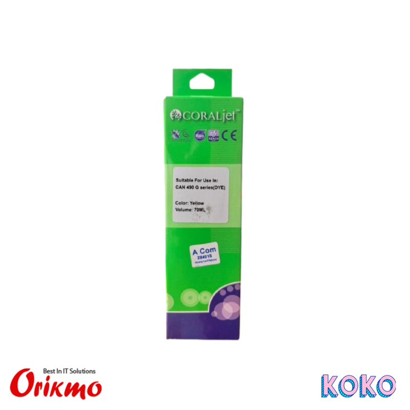 CORALJET CANON COMPATIBLE YELLOW INK BOTTLE