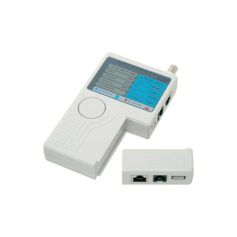 REMOTE CABLE TESTER 4 IN 1 (RJ44, RJ11, USB, BNC)