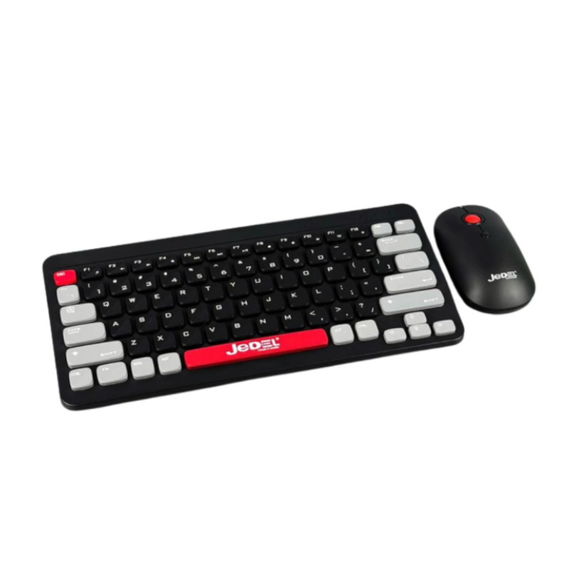 JEDEL WS681B MINI STYLISH WIRELESS GAMING KEYBOARD AND MOUSE COMBO