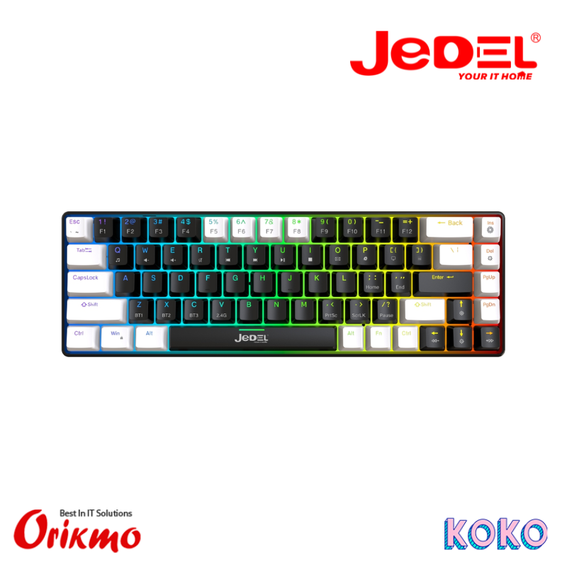 JEDEL WKL-66 TRIPLE MODE RGB MECHANICAL KEYBOARD