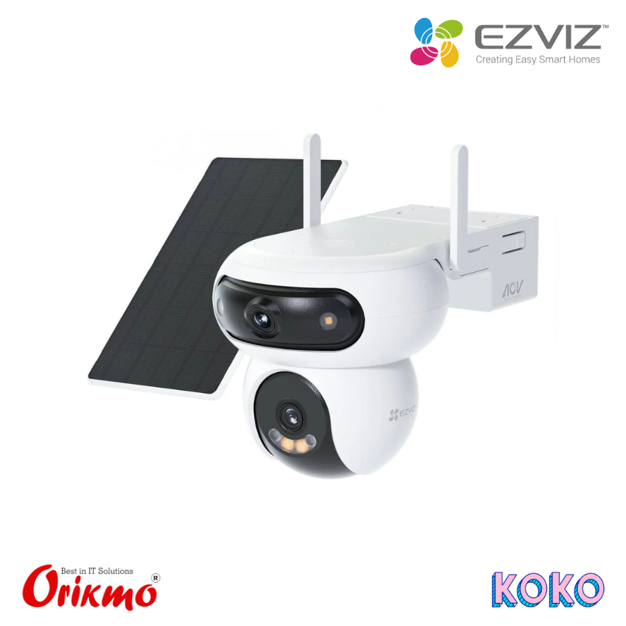 EZVIZ CS-HB90X/SP (4MP+4MP, W4GA) 4G | WIFI CAMERA & SOLAR PANEL KIT