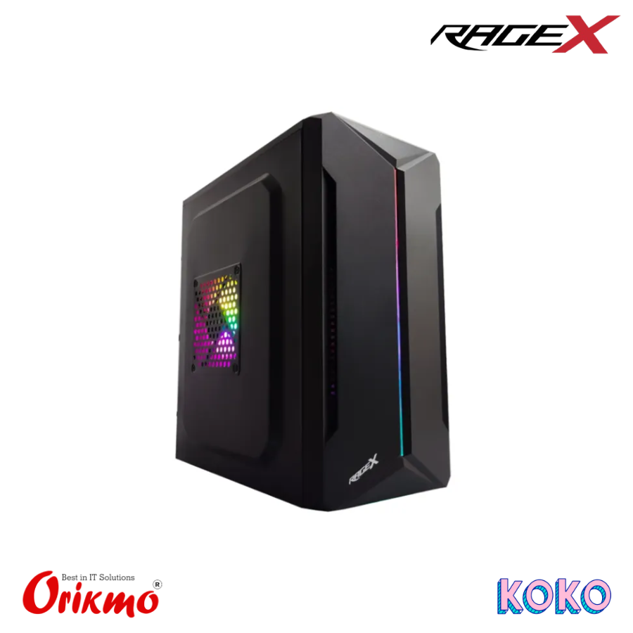RAGEX RAINBOW COMPUTER CASING - BLACK
