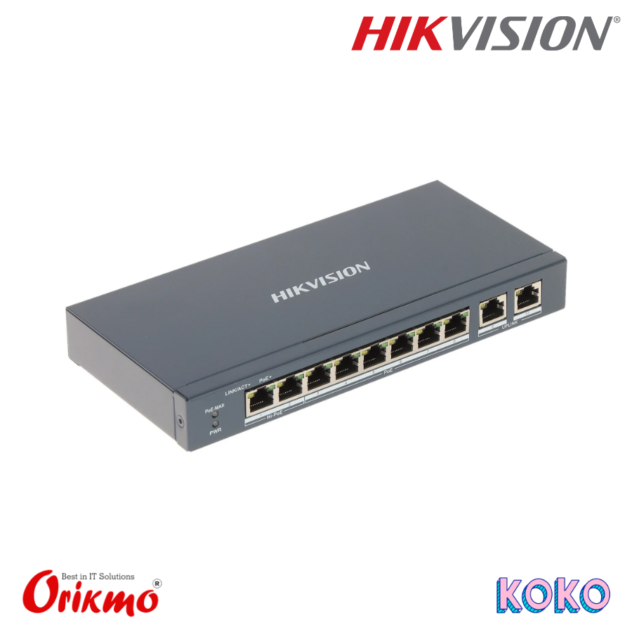 HIKVISION DS-3E1310P-EI/M 8 PORT ETHERNET SMART POE SWITCH