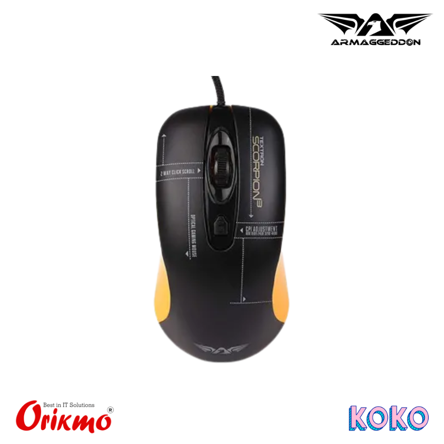 ARMAGGEDDON TEXTRON SCORPION 3 LITE WIRED GAMING MOUSE