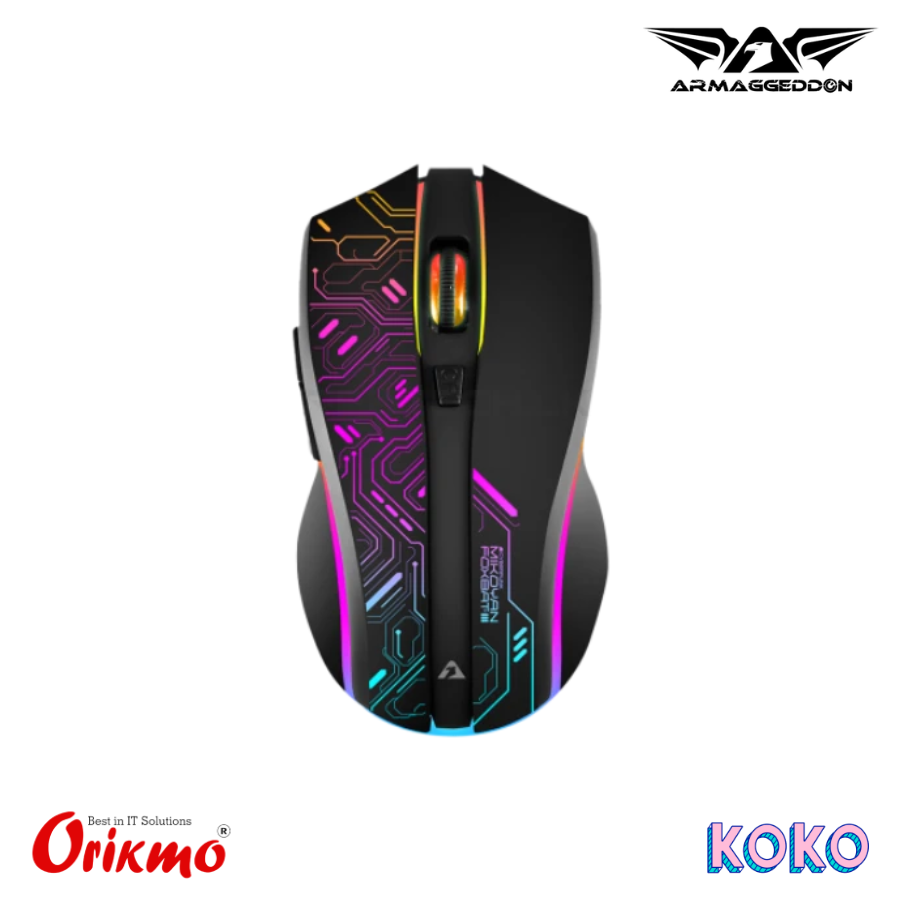 ARMAGGEDDON MIKOYAN FOXBAT-III CYBERPUNK GAMING MOUSE - BLACK