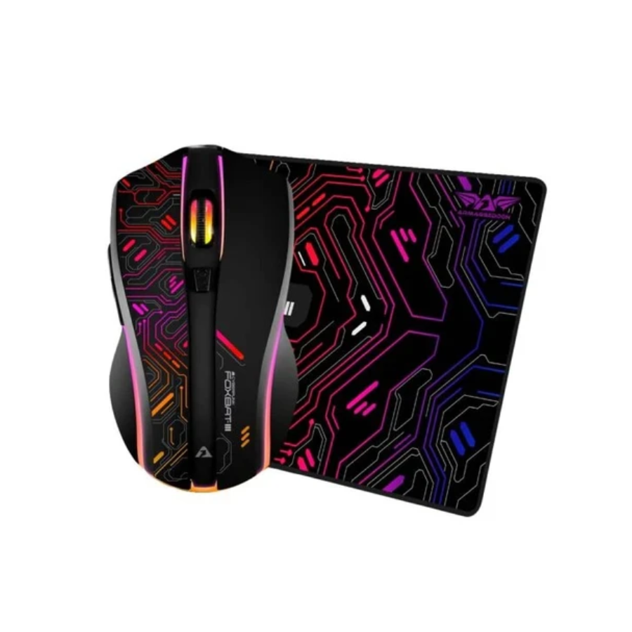 ARMAGGEDDON MIKOYAN FOXBAT-III CYBERPUNK GAMING MOUSE - BLACK