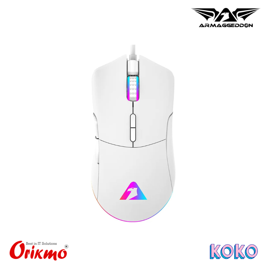 ARMAGGEDDON FALCON V STEALTH GAMING MOUSE - WHITE