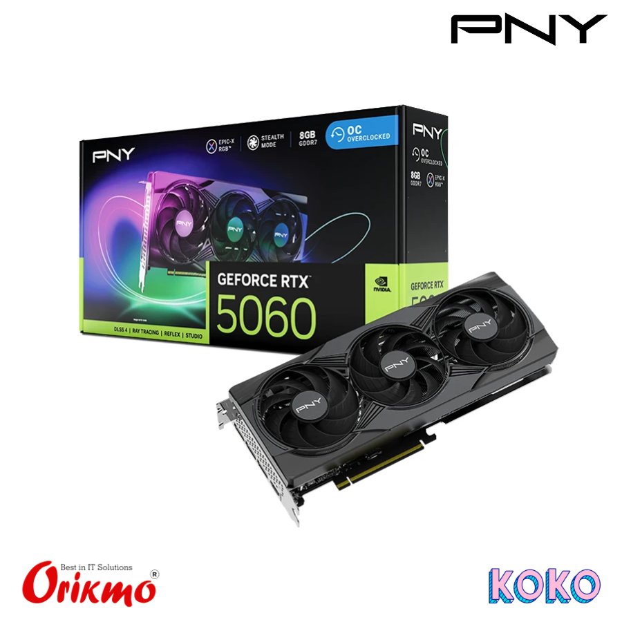 PNY RTX 5060 8GB GDDR7 PCLE 5.0 ARGB GRAPHIC CARD
