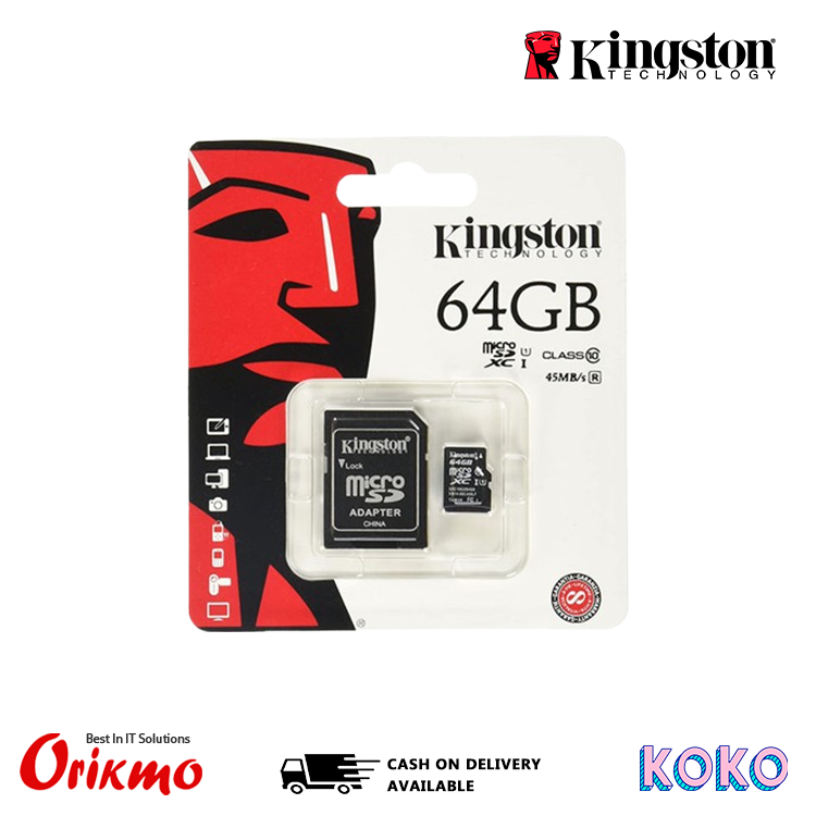 KINGSTON 64GB MICRO SD MEMORY CARD