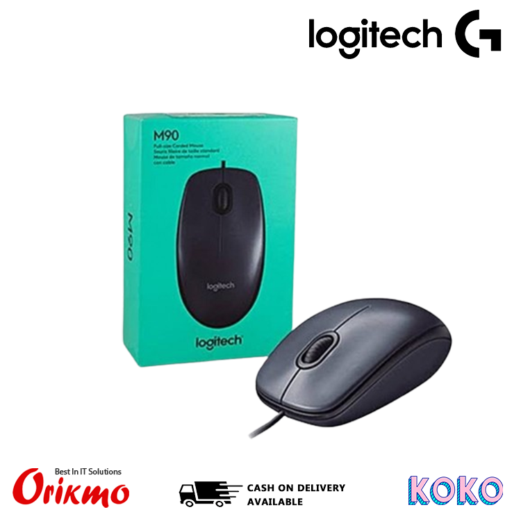 LOGITECH M90 FULL SIZE CORDED MOUSE