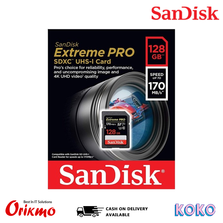 SANDISK EXTREME PRO 128GB SD CARD
