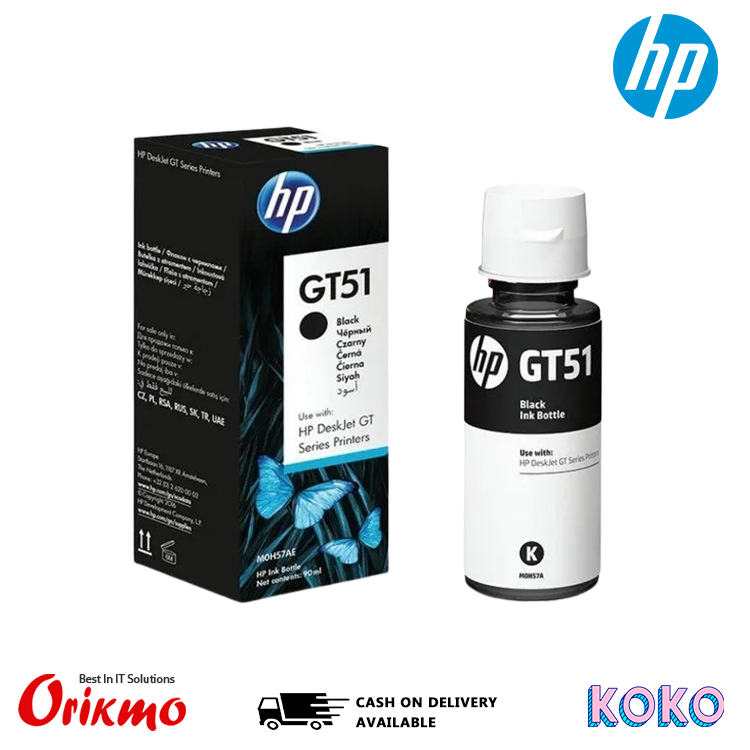 ECO PLUS HP GT51 BLACK INK BOTTLE