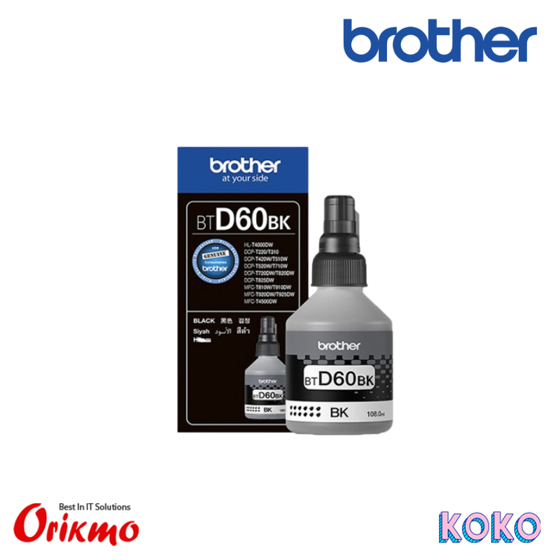 BROTHER BTD60 BLACK INK BOTTLE