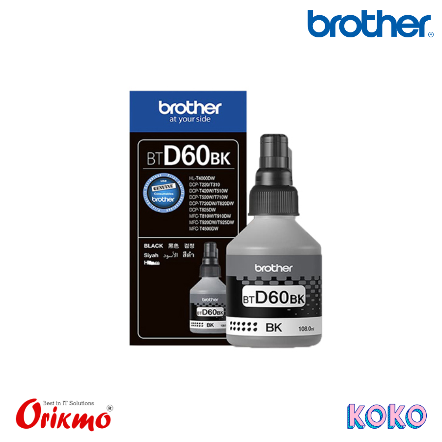 BROTHER BTD60 BLACK INK BOTTLE