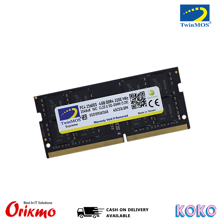TWINMOS DDR4 - 4GB 3200MHZ RAM