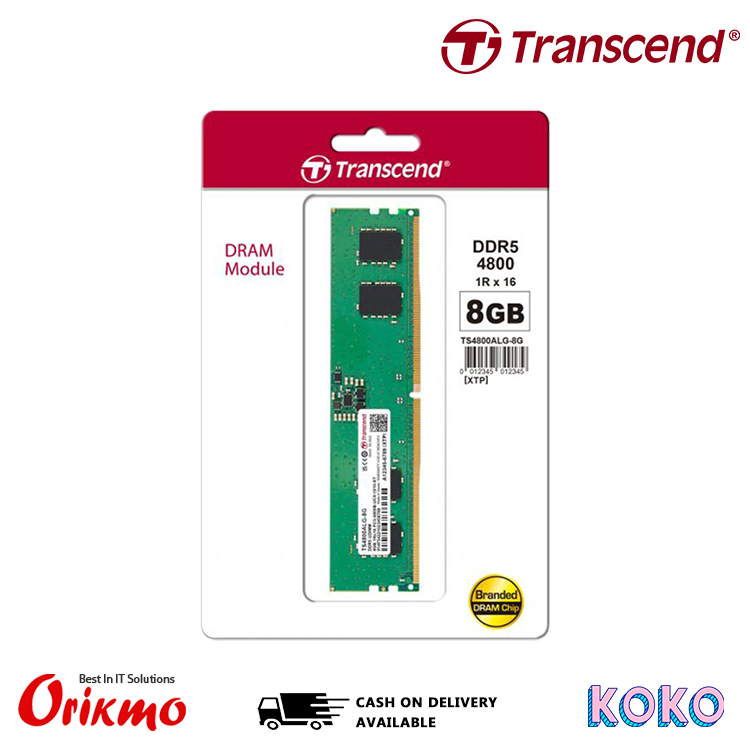 TRANSCEND DDR5 - 8GB 4800MHZ DESKTOP RAM