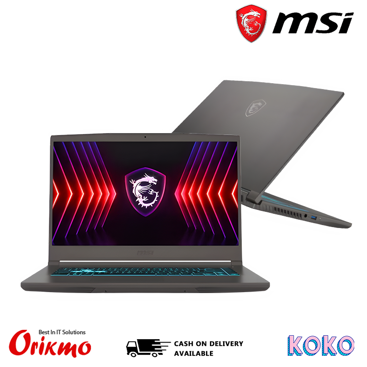 MSI THIN 15 B13UCX-2618XLK I7 13TH 13620H LAPTOP (512GB, 8GB*2, RTX2050 4GB, 15.6 IPS, DOS)
