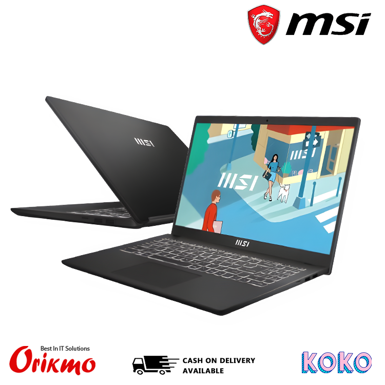 MSI MODERN 15 B13M-1011XLK I5 13TH 1335U LAPTOP (512GB, 8GB, 15.6 FHD IPS, DOS)