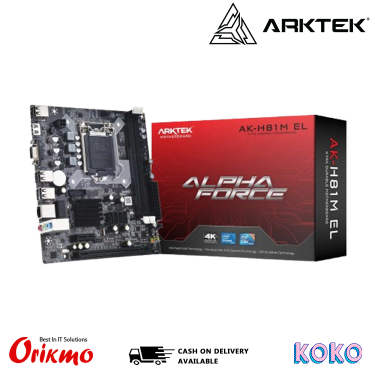 ARKTEK AK-H81M EL DDR3 MOTHERBOARD