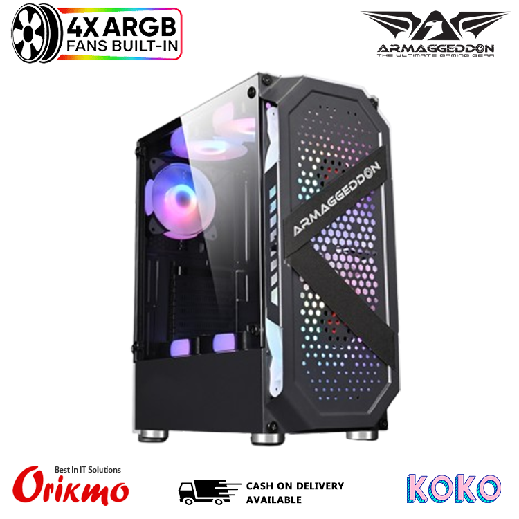 ARMAGGEDDON TRITRON PRO 200 GAMING CASING - BLACK