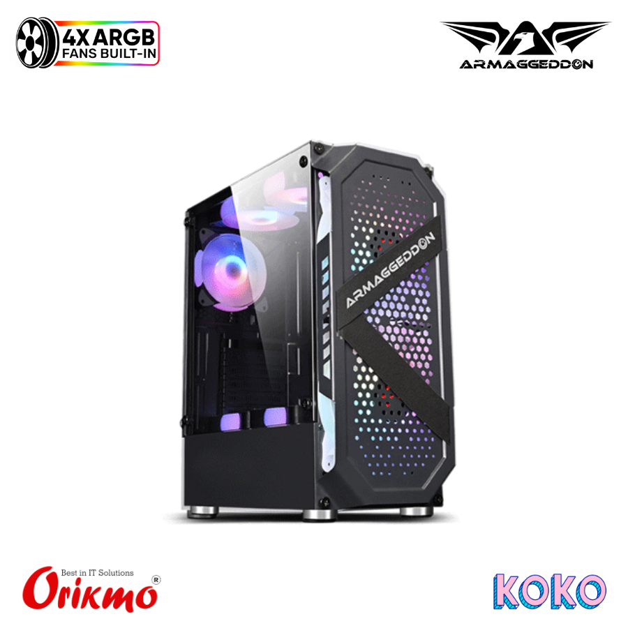 ARMAGGEDDON TRITRON PRO 200 GAMING CASING - BLACK