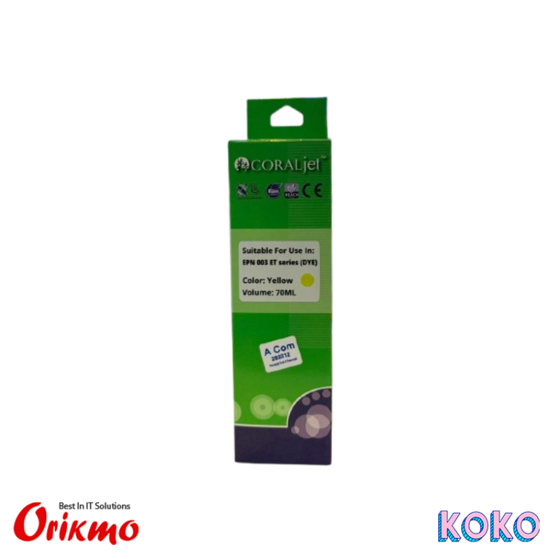 CORALJET EPSON 003 YELLOW INK BOTTLE