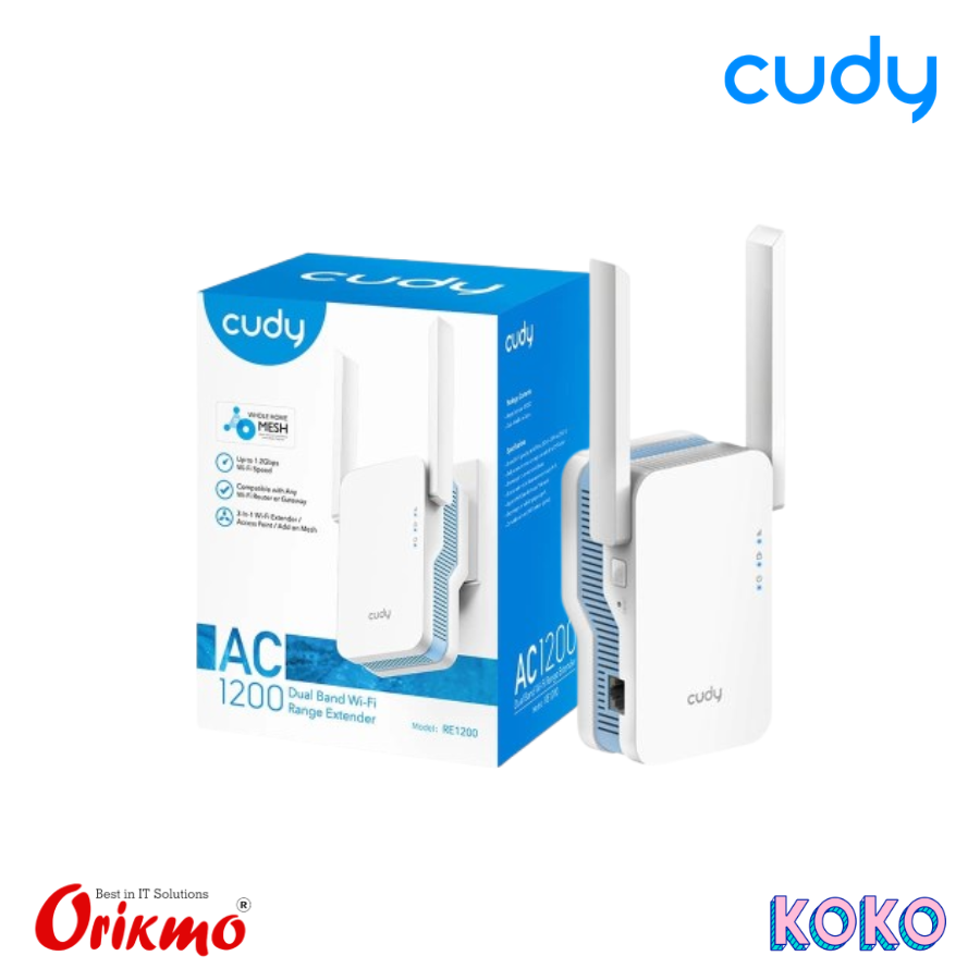 CUDY RE1200 AC1200 DUAL BAND WIFI RANGE EXTENDER