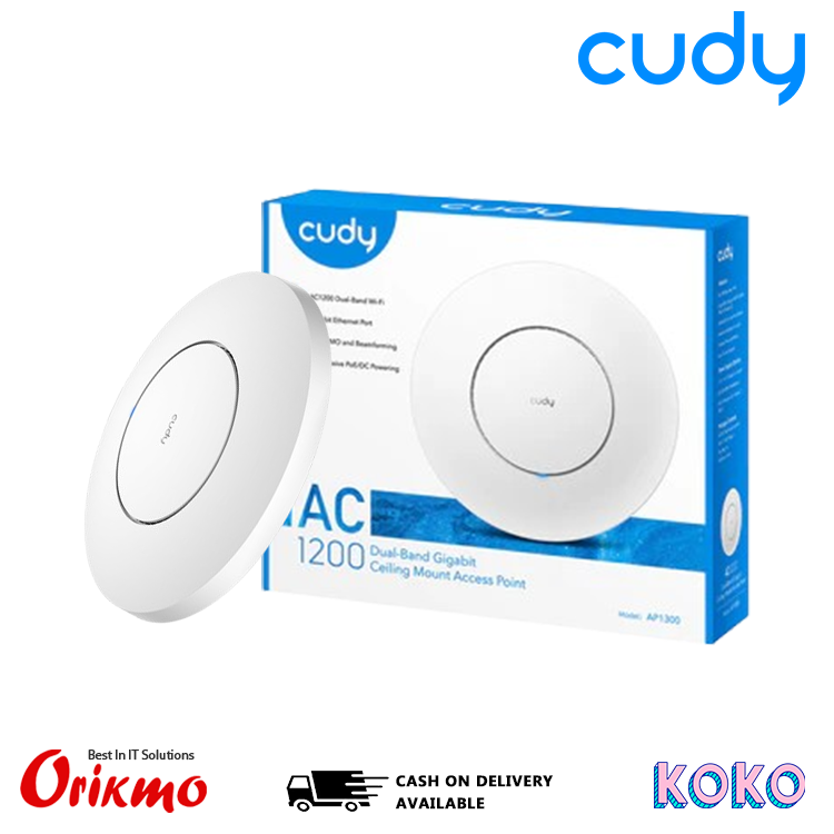 CUDY AP1300 AC1200 DUAL BAND  GIGABIT CEILING MOUNT ACCESS POINT